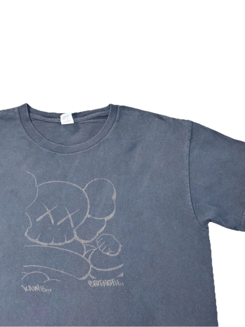 Vintage Y2k Kaws T Shirt Strength Skateboard Magazine Mens‎ Large Black Graffiti